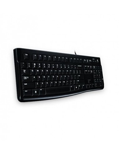 Logitech K120 Spill Resistant Rugged Keyboard with Adjustable Tilt Legs and Quite Typing (Black)