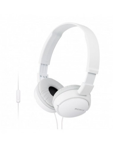 Sony MDR ZX-110AP On-Ear Headphones Earphones For Mobile Laptop With MIC (3.5MM) (WHITE)
