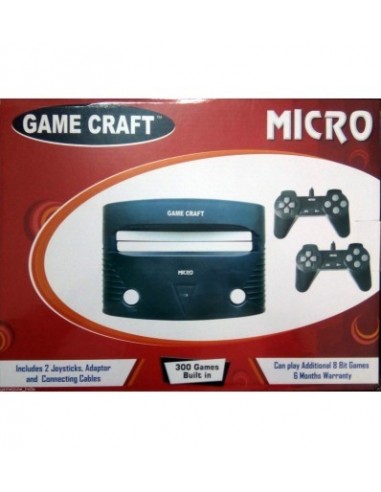Game Craft Micro 8 Bit Tv Video Game Complete Set With 300 Built-In Games