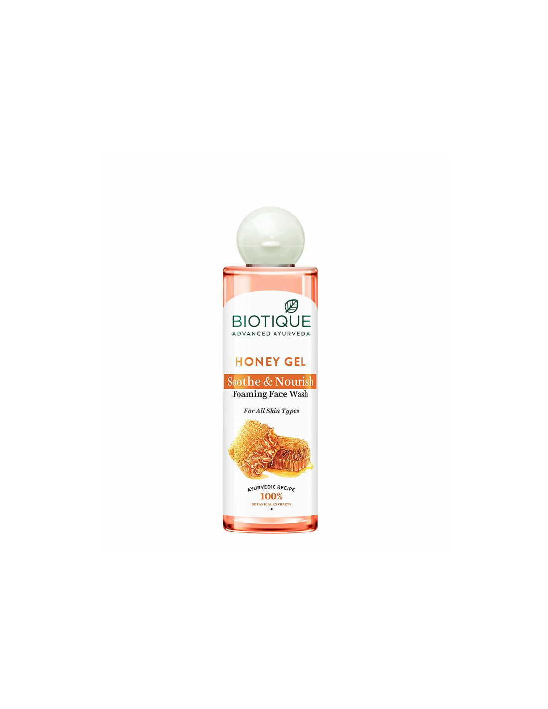 Biotique honey gel soothe & nourish foaming face wash for all skin ty