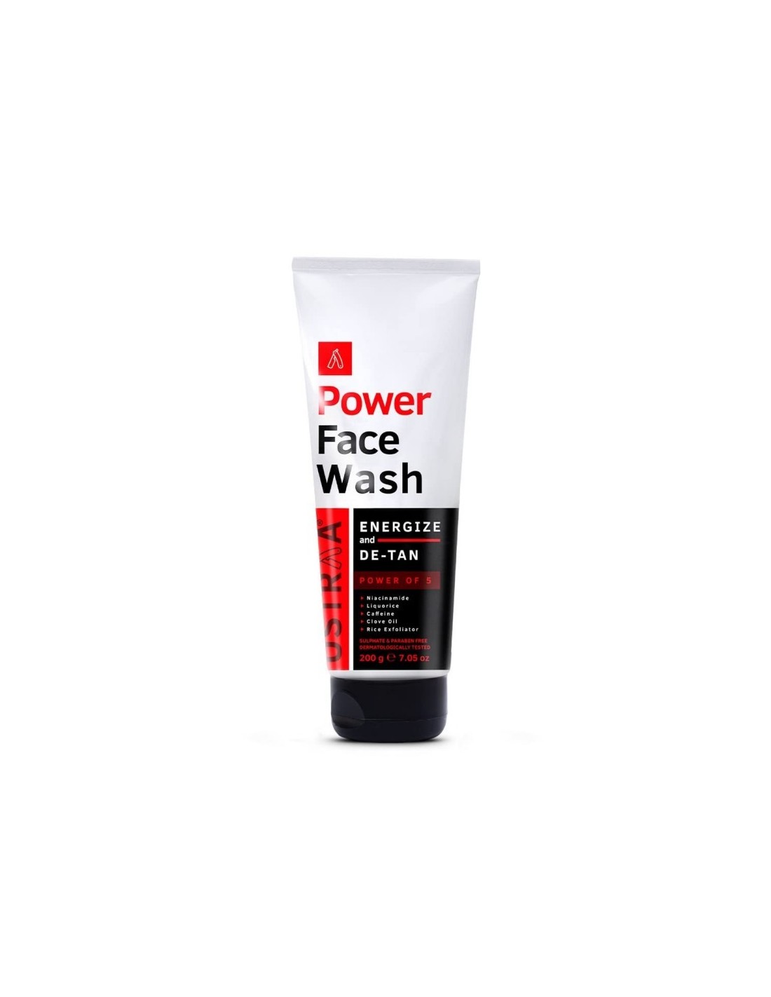 Ustraa power face wash energize and de-tan - 200g - dermatologically